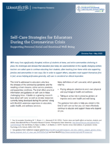 Self-Care for Educators Brief