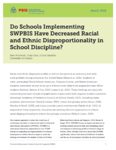 Study on SWPBIS and Disproportionality