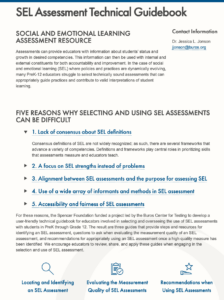 SEL Assessment Technical Guidebook