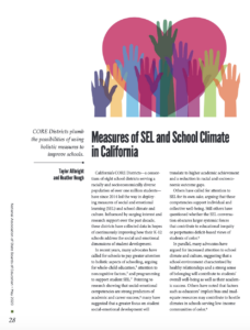 Measures of SEL and School Climate